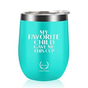 gifts for mom from daughter-mothers day gifts unique wine glass personalized present for mother's day，funny gifts for moms，aunt，grandma，wine tumbler 12oz blue
