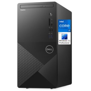 dell vostro 3888 full size tower business desktop computer, intel octa-core i7-10700, 16gb ddr4 ram, 1tb pcie ssd + 1tb hdd, dvdrw, 802.11ac wifi, bluetooth, keyboard and mouse, windows 11 pro