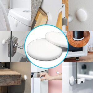 N brand 1.57inche Door Stopper Wall Protector, Adhesive Reusable Bumper Protector, with Strong 3M Adhesive,Quiet, Shock Absorbent Gel, Door Knob Wall Shield, White