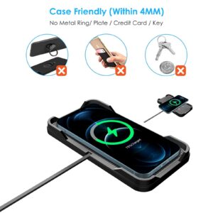 Wireless Charger, POLMXS 15W Wireless car Charger Charging pad Non-Slip Wireless Phone Charger Fast Charger pad Android Wireless Charging mat Cordless Cell Phone Charger galaxyS21S20S9S8 NOTE10(C12)