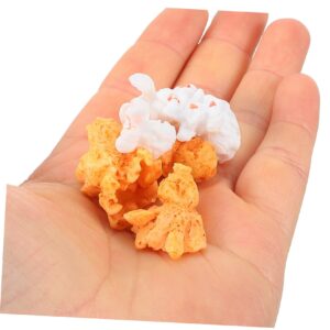 EXCEART 20Pcs Artificial Popcorn Resin Popcorn Decoration Popcorn Garland Popcorn Model Set Advertising Photo Prop for DIY Earring Bracelet Neacklace Accessory Mixed Color