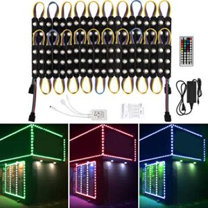 wichemi led light modules for business window light storefront lights led module for signs 20ft 40pcs 5050 smd rgb super bright waterproof business decorative strip lights for store advertising decor