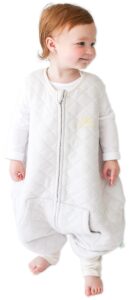 tealbee dreamsuit: toddler sleep sack with feet 12-18 months, 18-24 months - 1.2 tog all season baby wearable blanket for walkers - rayon made from bamboo, organic cotton sleep bag (12m-2t) - sunshine