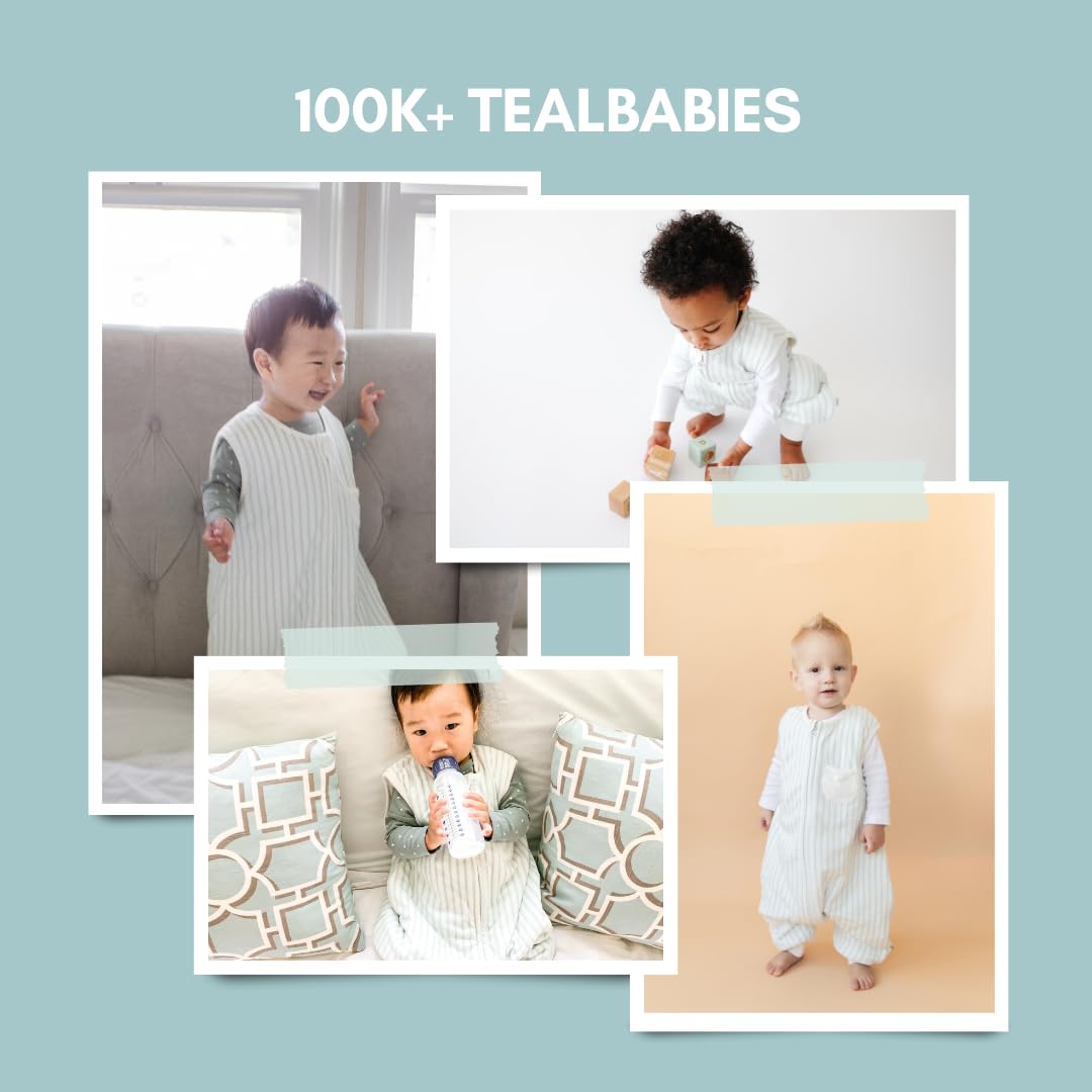 Tealbee Dreamsuit: Toddler Sleep Sack with Feet 12-18 months, 18-24 months - 1.2 TOG All Season Baby Wearable Blanket for Walkers - Rayon made from Bamboo, Organic Cotton Sleep Bag (12m-2T) - Sunshine