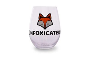 "infoxicated" oversized stemless wine glass | holds 20 ounces