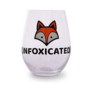 "Infoxicated" Oversized Stemless Wine Glass | Holds 20 Ounces