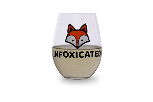 "Infoxicated" Oversized Stemless Wine Glass | Holds 20 Ounces