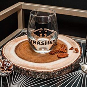 Raccoon "Trashed" Stemless Wine Glass | Holds 20 Ounces