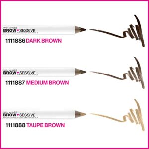 wet n wild Brow-Sessive Brow Pencil, Ultra-Precise Dual Ended Spoolie Brush for Perfect Buildable Blendable Shaping, Natural Lasting Shades for Every Brow, Cruelty-Free & Vegan - Dark Brown(Packaged)