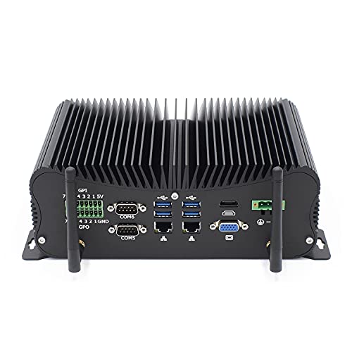 WEIDIAN Mini Computer 8GB RAM DDR4 Fanless Industrial Mini PC DDR4 Core i7 10510U 256GB SSD Mini Desktop Computer Windows 10 Pro HD VGA RS232 GPIO Fanless PC Industrial PC Dual Band WiFi BT4.0