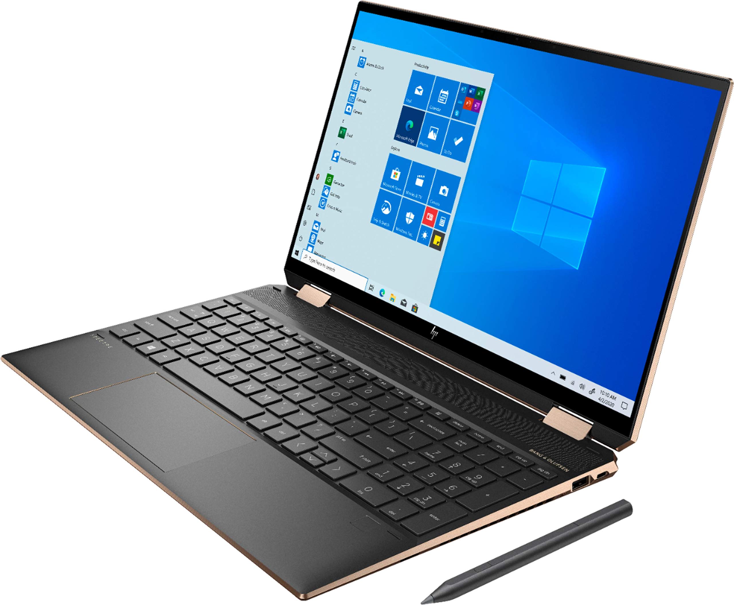 HP Spectre X360 15.6-inch 4K UHD Touchscreen 512GB SSD + 32GB Optane 11th Gen i7 (16GB RAM, Quad-Core i7-1165G7 up to 4.7GHz, Windows 10 Home, 3840 x 2160 Resolution) Nightfall Black, 15-eb1043dx