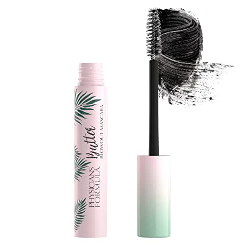 Physicians Formula Butter Blowout Mascara Black, Keratin Infused, Volumizing Mascara, Buildable, Lengthening Mascara, Defining, Curling, Multiplying, Blackest Black