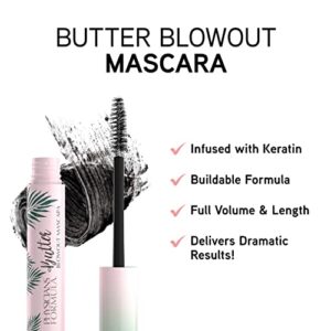 Physicians Formula Butter Blowout Mascara Black, Keratin Infused, Volumizing Mascara, Buildable, Lengthening Mascara, Defining, Curling, Multiplying, Blackest Black