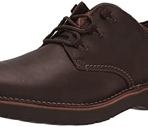 Clarks Men's Eastford Low Oxford, Dark Brown Leather, 10.5