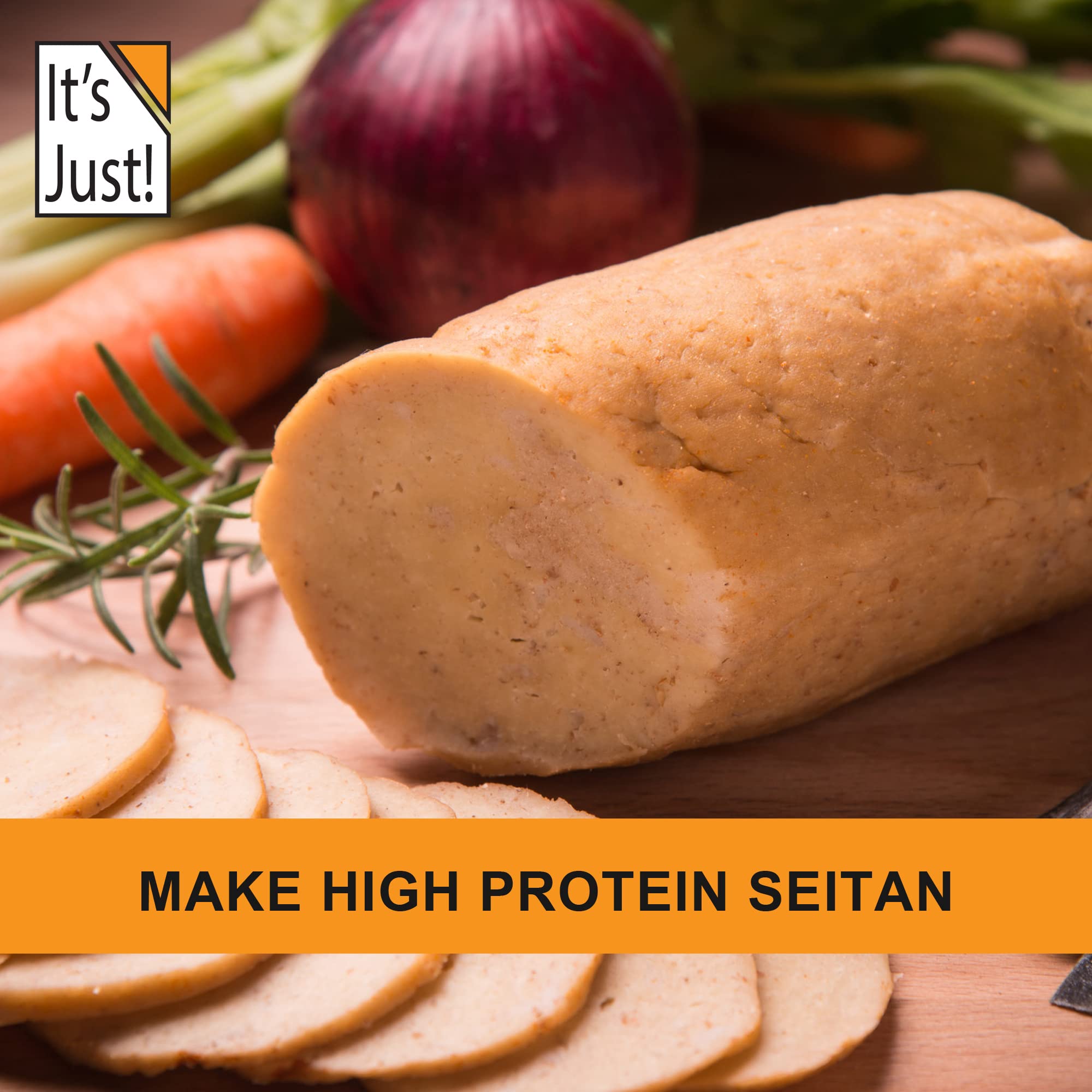 It's Just - Vital Wheat Gluten Flour, High Protein, Make Seitan, Low Carb Bread, 20oz