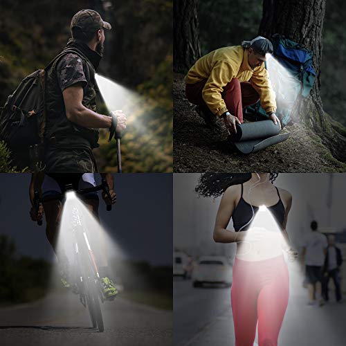 Yzoni Running Lights 2Pack, Safety Light with Strong Magnetic Clip for Runners, Small Lightweight Running Light USB Charging Cable for Night Running, Walking, Camping, Hiking, Outdoor Adventure