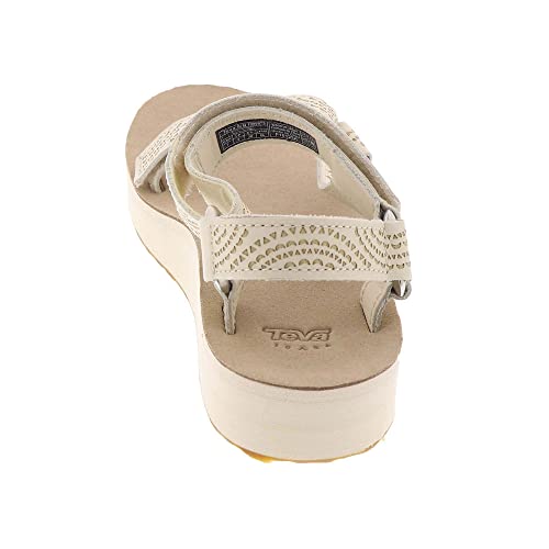 Teva Women's Midform Universal Geometric Sandal, White Swan, 7