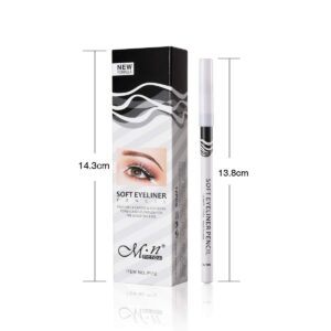 MEICOLY 12 Packs White Eyeliner Pencil Smooth Waterproof Long Lasting Highlight Silkworm Eye Liner Pen Brighten Eyebrow Makeup