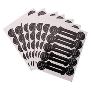akoak 300 pcs self-adhesive label stickers, handmade" black strip seal stickers, cookies/candy/snacks/baking/diy gift stickers/party supplies