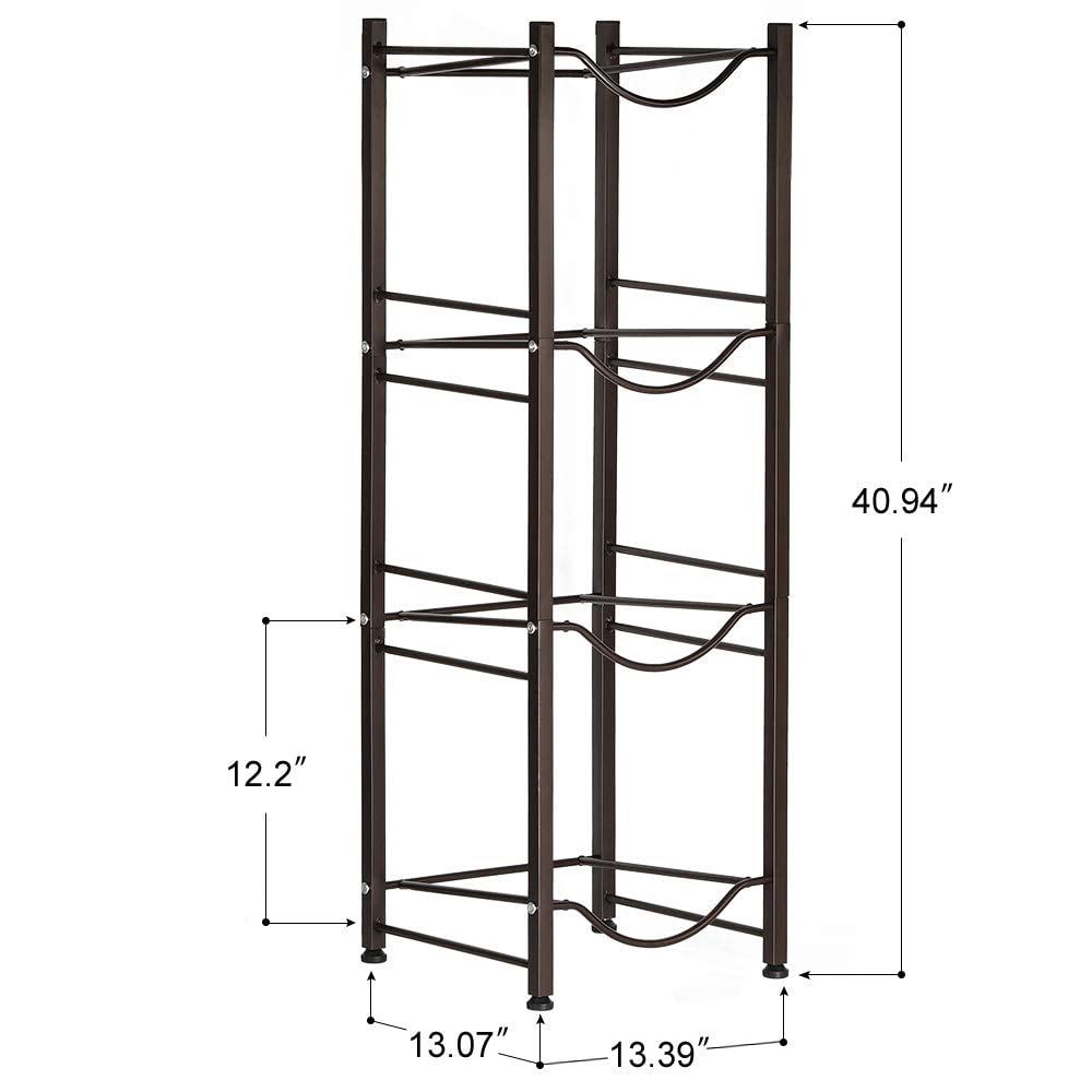 HAITRAL Water Gallon Jug Holder, 5-Tier Heavy Duty Water Bottle Buddy Display Rack, Black