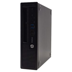 HP EliteDesk 800 G1 Ultra Small Business PC Desktop Computer, Intel Core i5, 8GB RAM, 500GB HDD, Windows 10 Pro, New 23.6 FHD LED Monitor, 16GB Flash Drive, Wireless Keyboard & Mouse, WiFi (Renewed)