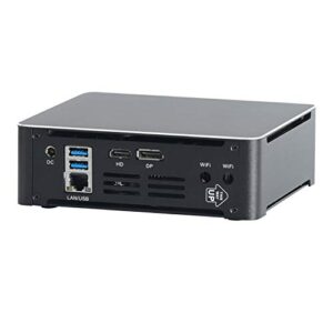 hunsn 4k mini pc, desktop computer, server, 6 cores i7 8750h, windows 11 pro or linux ubuntu, bm21b, dp, hdmi, 6 x usb3.0, type-c, lan, smart fan, 32g ram, 1tb ssd