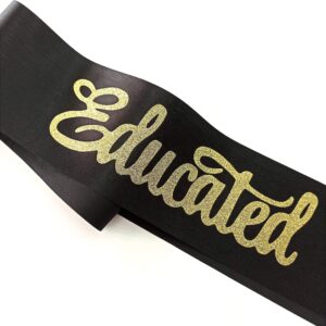 Magnusson's Garden Educated AF Graduation Sash 2024, Senior 2024 Gifts, Class of 2024 Graduation Decorations, Congrats Grad Graduation Party Supplies