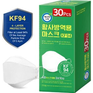 [30masks] [kleannara] kf94 face mask 4 layer premium 3d design face safety masks for adult(white). breathable protective masks block 94% dust. made in korea [3pcs/pack - 10packs]…
