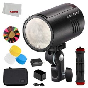 godox ad100pro 100ws ttl 2.4g 1/8000 hss outdoor flash light, 2600mah battery 0.01-1.5s recycling,with three-color diffusers