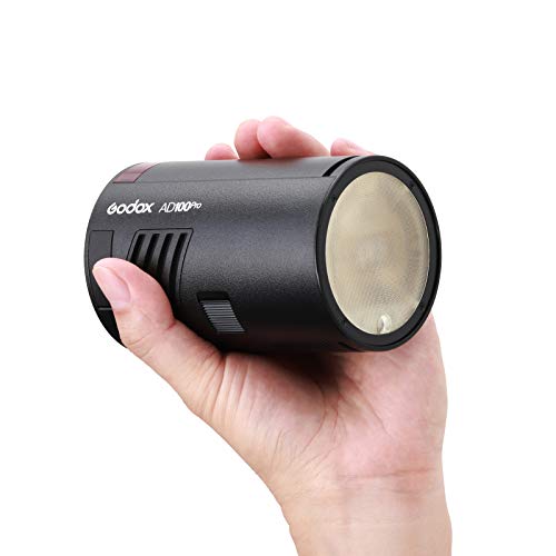 Godox AD100Pro 100Ws TTL 2.4G 1/8000 HSS Outdoor Flash Light, 2600mAh Battery 0.01-1.5s Recycling,with Three-Color Diffusers