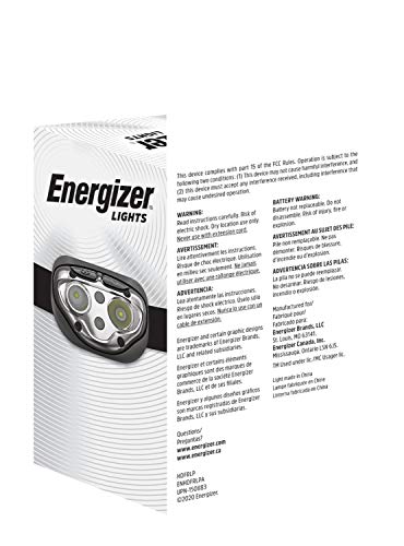 Energizer Rechargeable LED Headlamp Pro400, IPX4 Water Resistant, High-Powered Bright LED, Multiple Light Modes, Best Headlight for Camping, Running, Outdoors, Emergency Light, USB Included