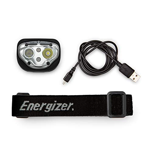 Energizer Rechargeable LED Headlamp Pro400, IPX4 Water Resistant, High-Powered Bright LED, Multiple Light Modes, Best Headlight for Camping, Running, Outdoors, Emergency Light, USB Included