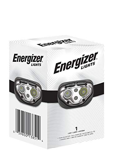 Energizer Rechargeable LED Headlamp Pro400, IPX4 Water Resistant, High-Powered Bright LED, Multiple Light Modes, Best Headlight for Camping, Running, Outdoors, Emergency Light, USB Included