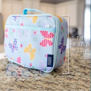 Wildkin 15 Inch Kids Backpack Bundle with Lunch Box Bag (Butterfly Garden)