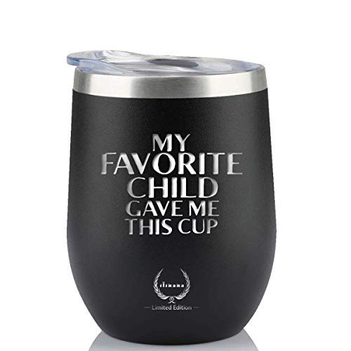 Dad Birthday Gifts From Daughter or Son-Mothers Father Day Gifts Unique Gifts for Mom Gifts for Parents who have everything Personalized Gifts for Mother,Mom,Uncle,Grandpa,Wine Tumbler12oz Black