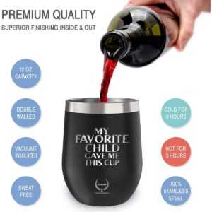 Dad Birthday Gifts From Daughter or Son-Mothers Father Day Gifts Unique Gifts for Mom Gifts for Parents who have everything Personalized Gifts for Mother,Mom,Uncle,Grandpa,Wine Tumbler12oz Black