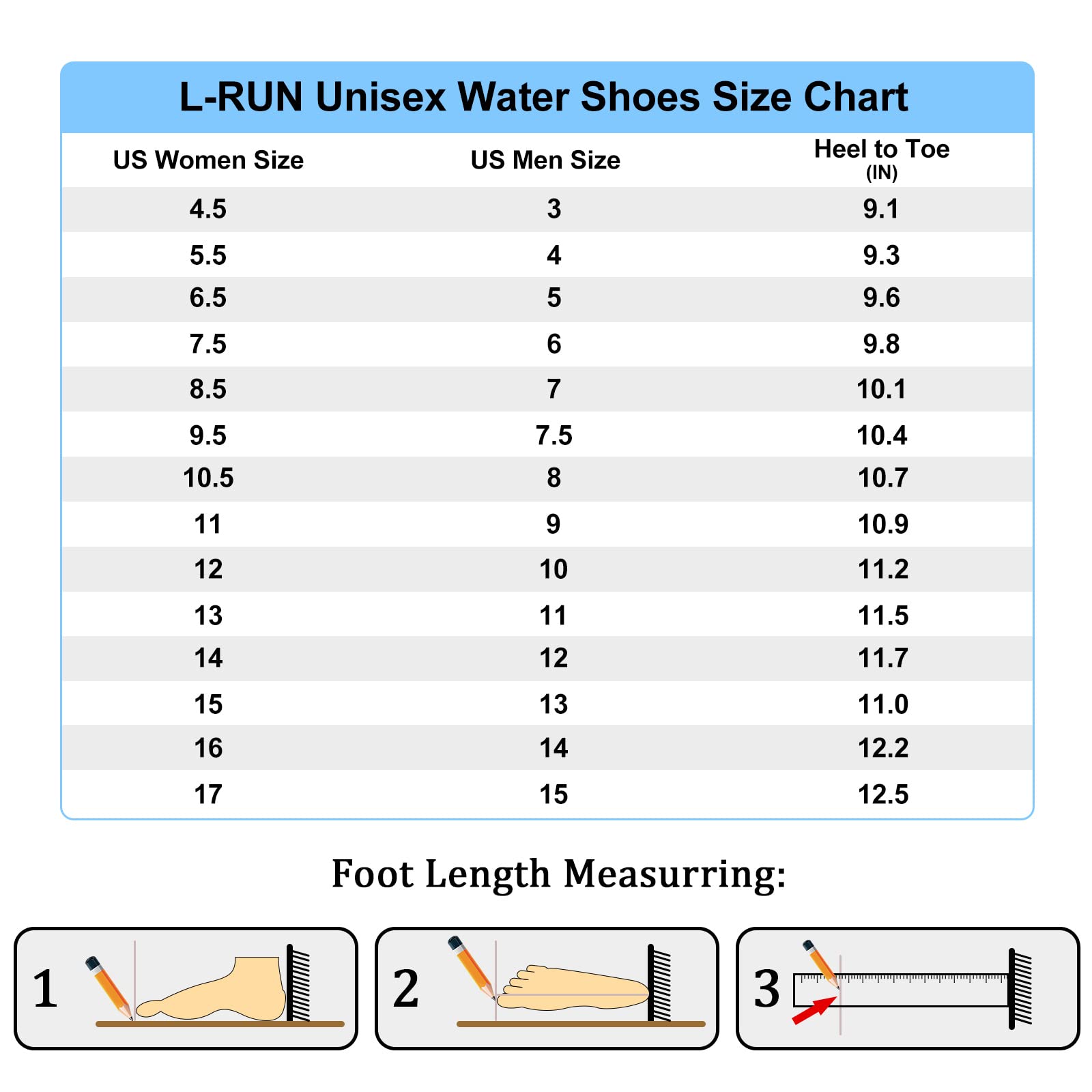 L-RUN Women's Water Shoes for Beach Pool Surf Dive Navy (Women 8.5, Men 7)=EU39