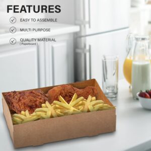 Paperboard 4 Corner Pop Up Small Food Tray for Holding Food at Stadiums or Theaters (25 Pieces) by MT Products - Made in The USA