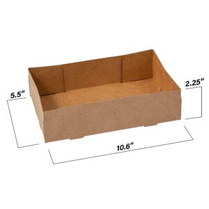 Paperboard 4 Corner Pop Up Small Food Tray for Holding Food at Stadiums or Theaters (25 Pieces) by MT Products - Made in The USA