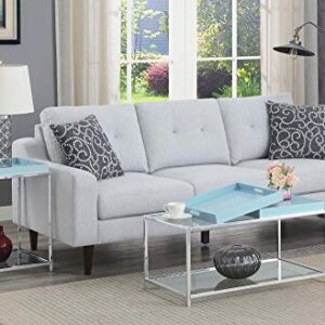 Convenience Concepts Palm Beach Coffee Table with Removable Trays and Shelf, Sea Foam