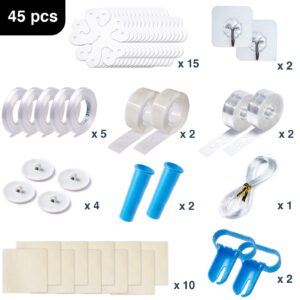 PartyWoo Balloon Arch Kit, 45 pcs Balloon Garland Kit, Balloon Arch Strip, Wall Hooks, Balloon Knotter, Balloon Decorating Strip, Balloon Garland Arch Kit, Balloon Arch Tape for Birthday Wedding