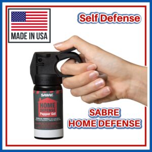 Home Self Defense SABRE pepper gel with wall mount 12 bursts18 Ft glow dark top perfect size for home, office, car, purse, back pack