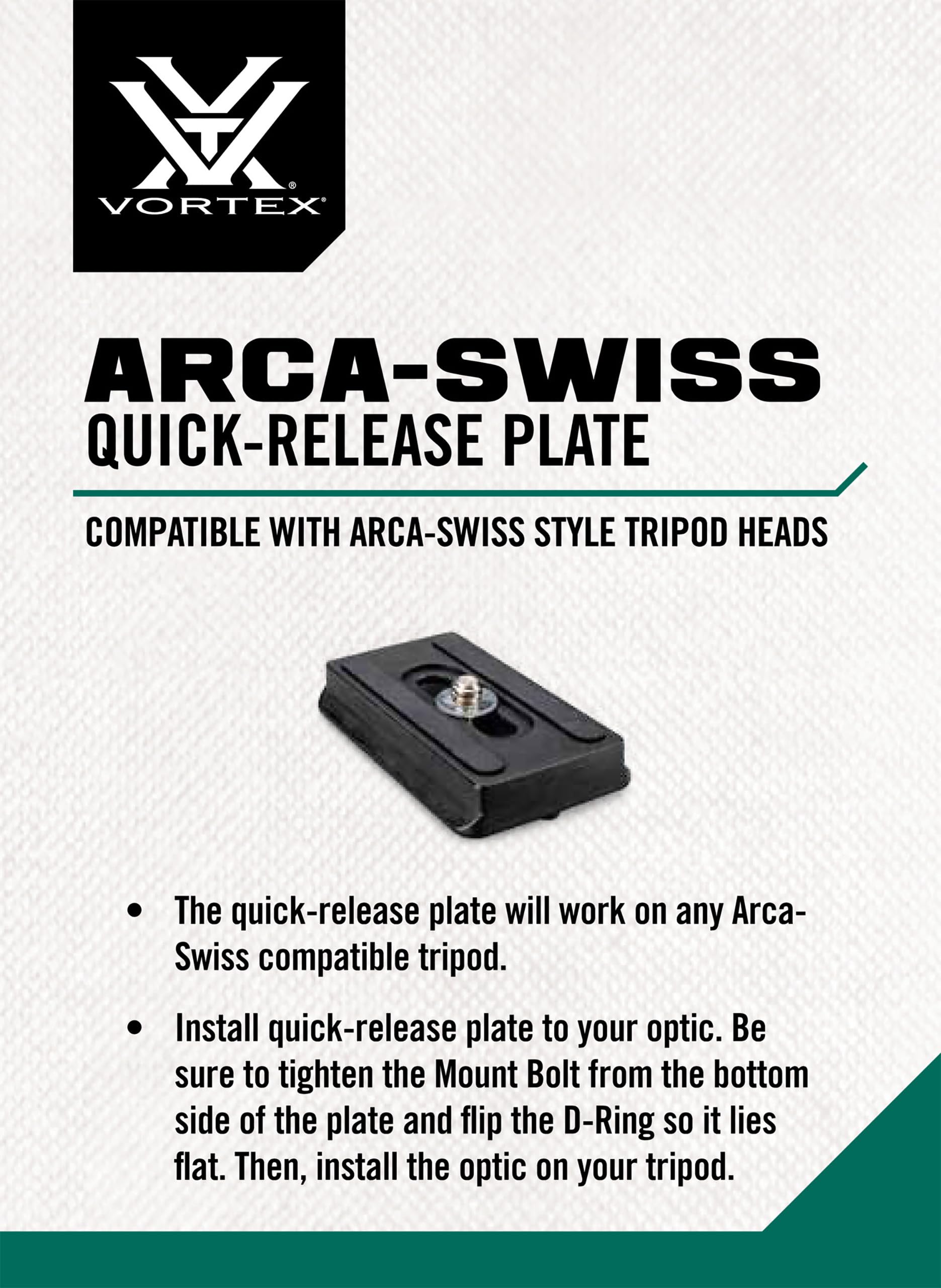 Vortex Optics Arca-Swiss Quick Release Plate