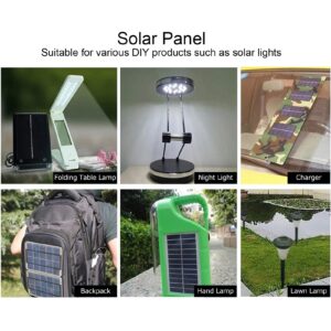 Mini Solar Panels for Solar Power 5Pcs DC 0.65W 1.5V Solar Panel Module Polysilicon Small Battery Cell Board Module with 30cm Wire 60 x 80 x 3MM,Solar Controller