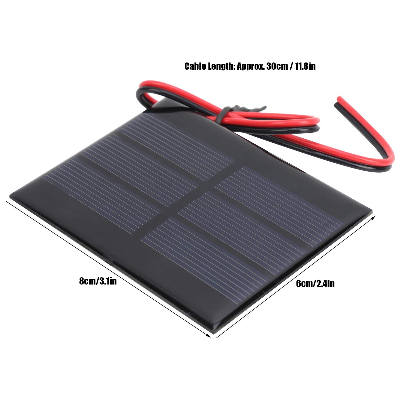 Mini Solar Panels for Solar Power 5Pcs DC 0.65W 1.5V Solar Panel Module Polysilicon Small Battery Cell Board Module with 30cm Wire 60 x 80 x 3MM,Solar Controller