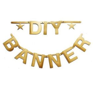 Paper Jazz Gold Custom Banner and Sign for Parties Happy Birthday Welcome Home Party Decoration 124 Pieces DIY Letters for Wedding Baby Shower Photo Props Window Decoration…