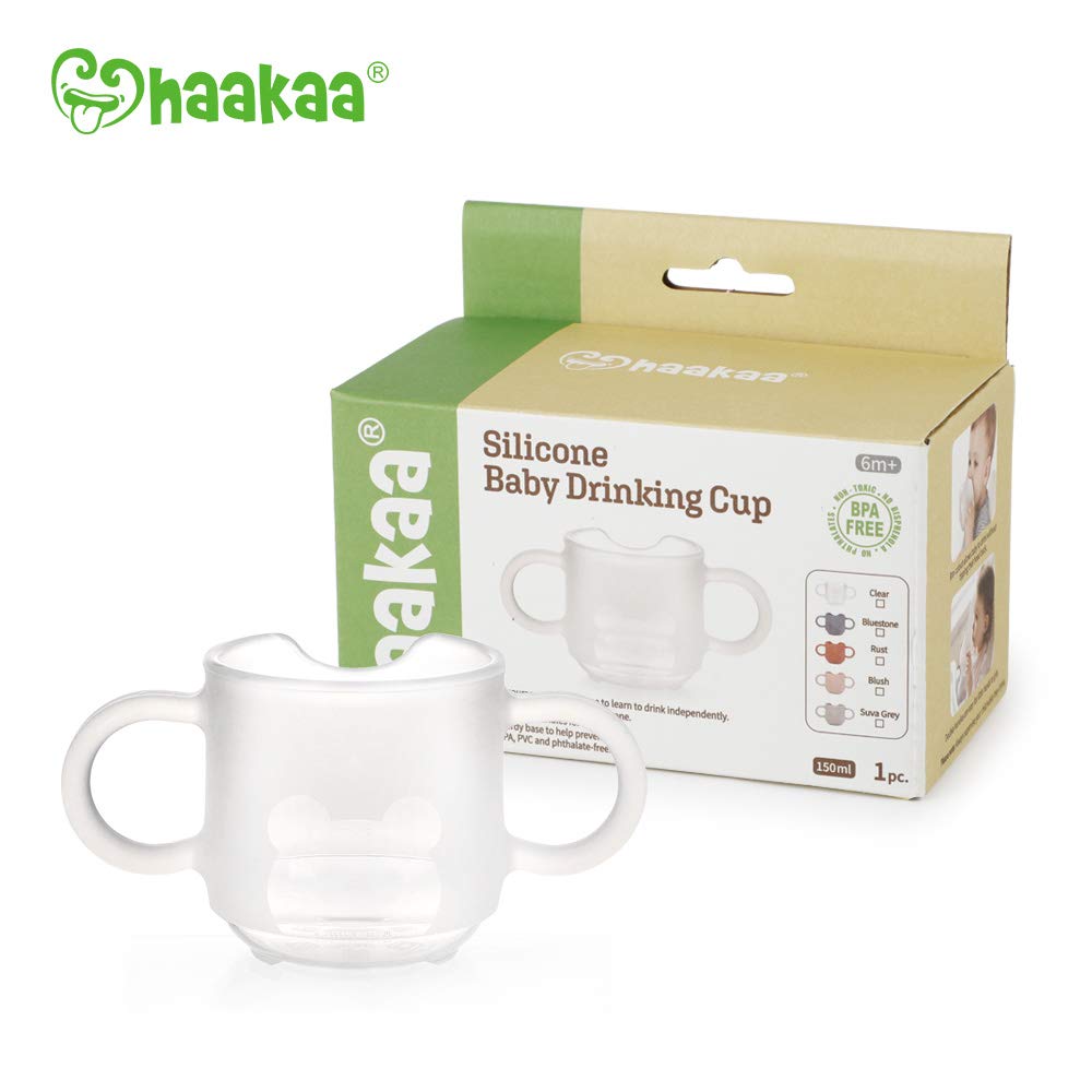 haakaa 100% Silicone Baby Drinking Cup for Babies 6 months +, 5 oz 1 PK