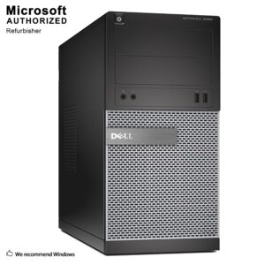 Dell OptiPlex 3020 Tower Desktop PC, Intel Quad Core I5-4590 up to 3.7GHz, 16G DDR3, 256G SSD + 500G, DVD, WiFi, BT, DP, VGA, Windows 10 Pro 64 Bit-Language Supports English/Spanish/French(Renewed)