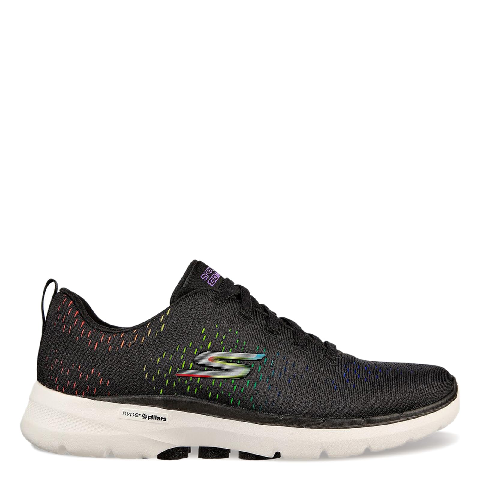 Skechers Women's GO Walk 6-Vibrant Energy Sneaker, Black/Multi, 8