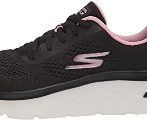 Skechers Women's GO Walk Hyper Burst-Space Insight Sneaker, Black/Pink, 7.5